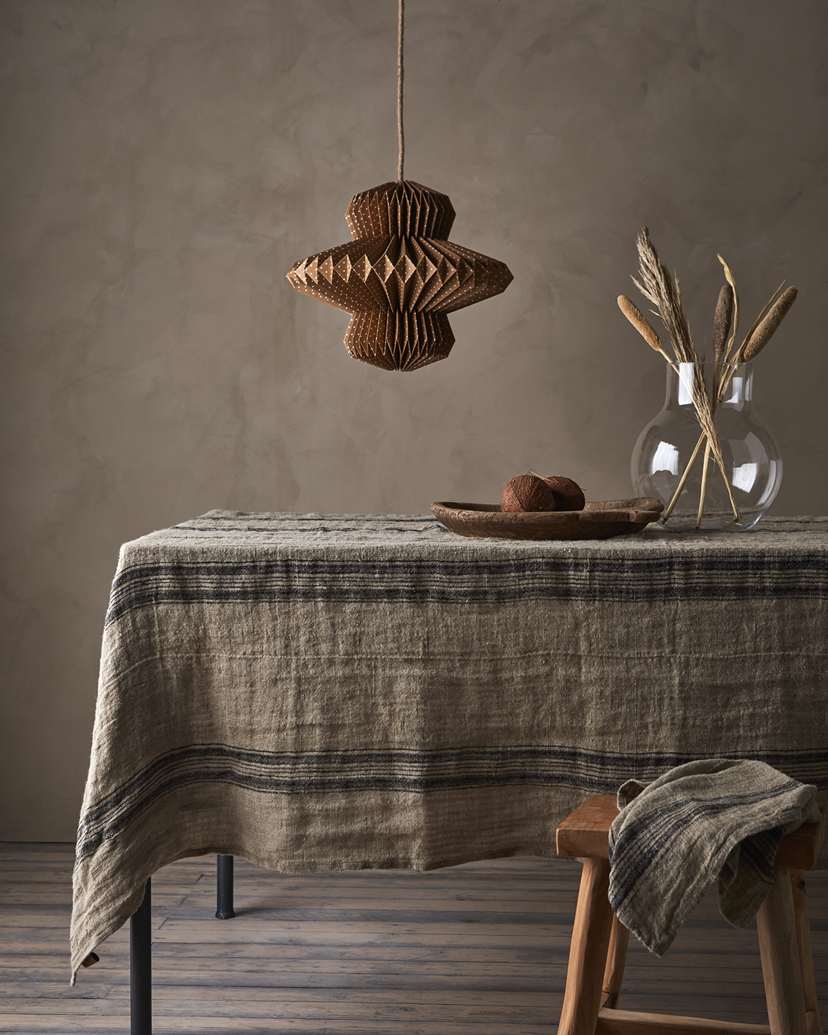 Signe borddug natur/sort - Billede 2