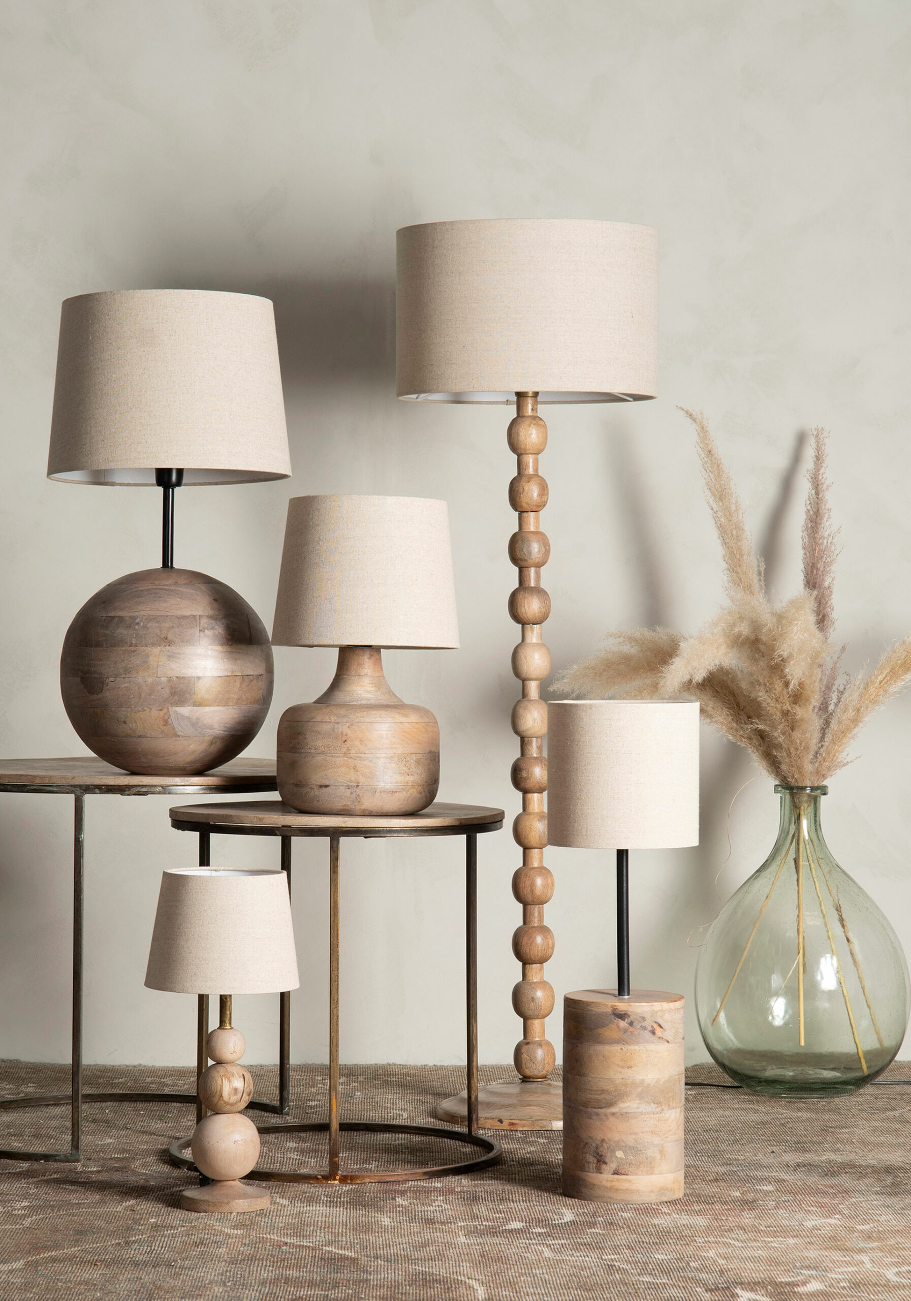 Golvlampa Träklot Ljusbrun - Spheres - Bild 2