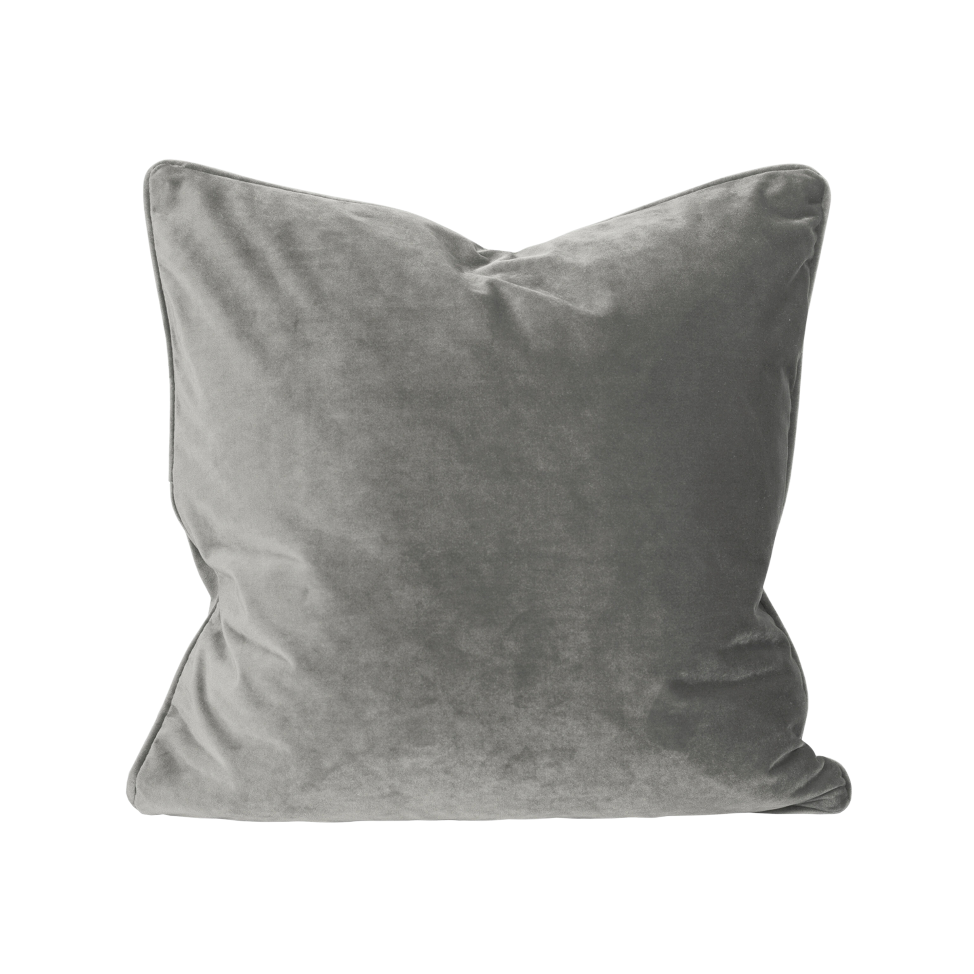 Elise Kuddfodral Sammet Ljusgrå 45X45