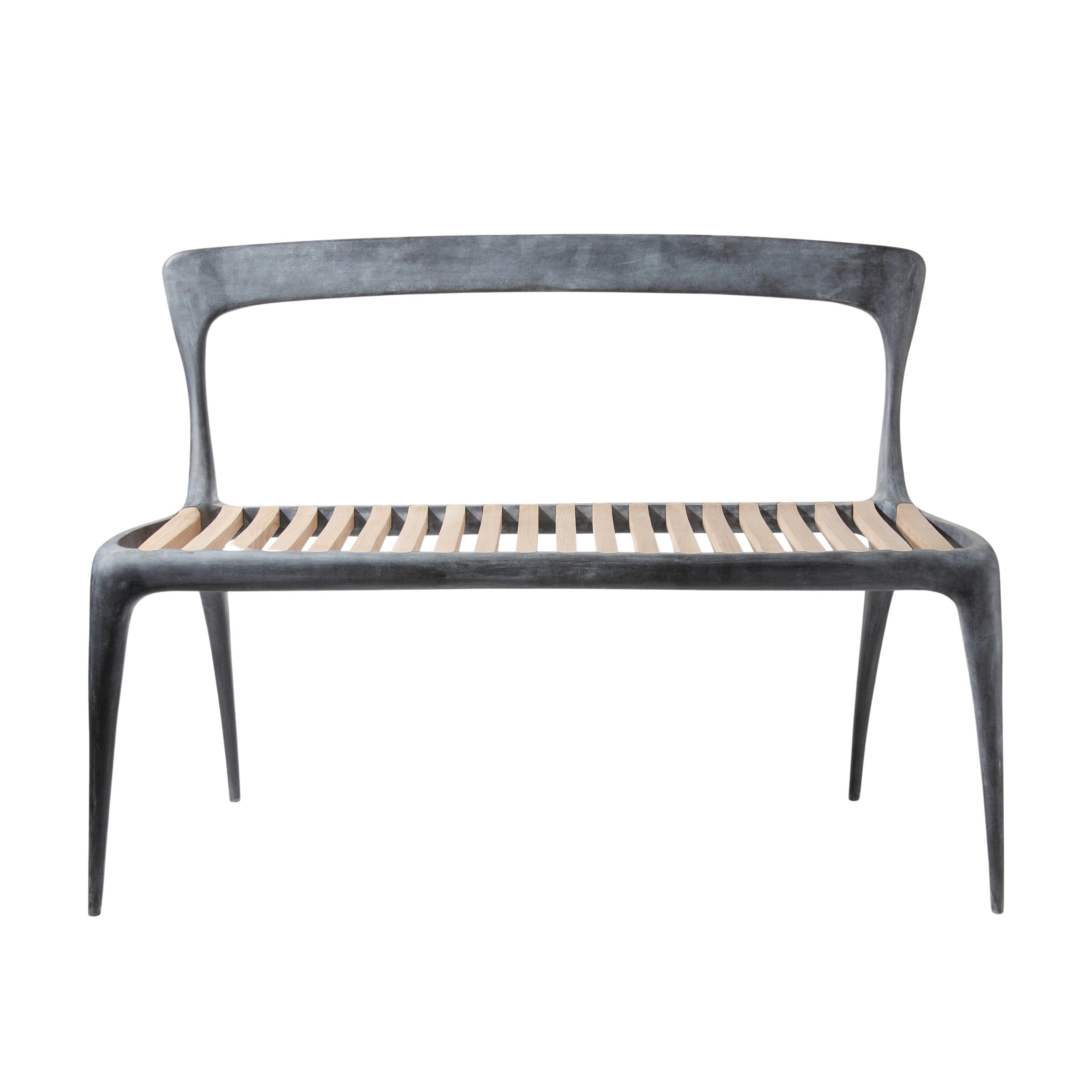 Reeves Bänk zink/teak - Bild 2