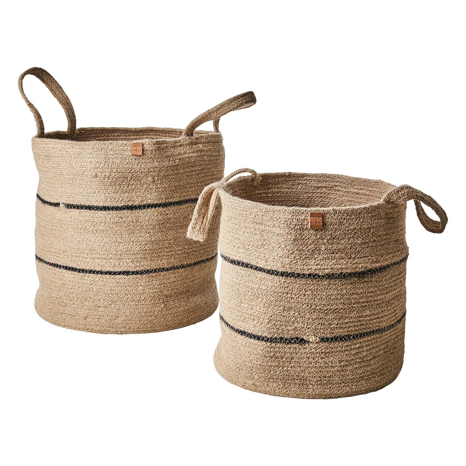Samlekurv natur/sort 2-pack