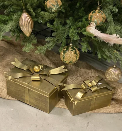 Julklapp box antik mässing S - Bild 2