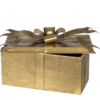 Julklapp box antik mässing S