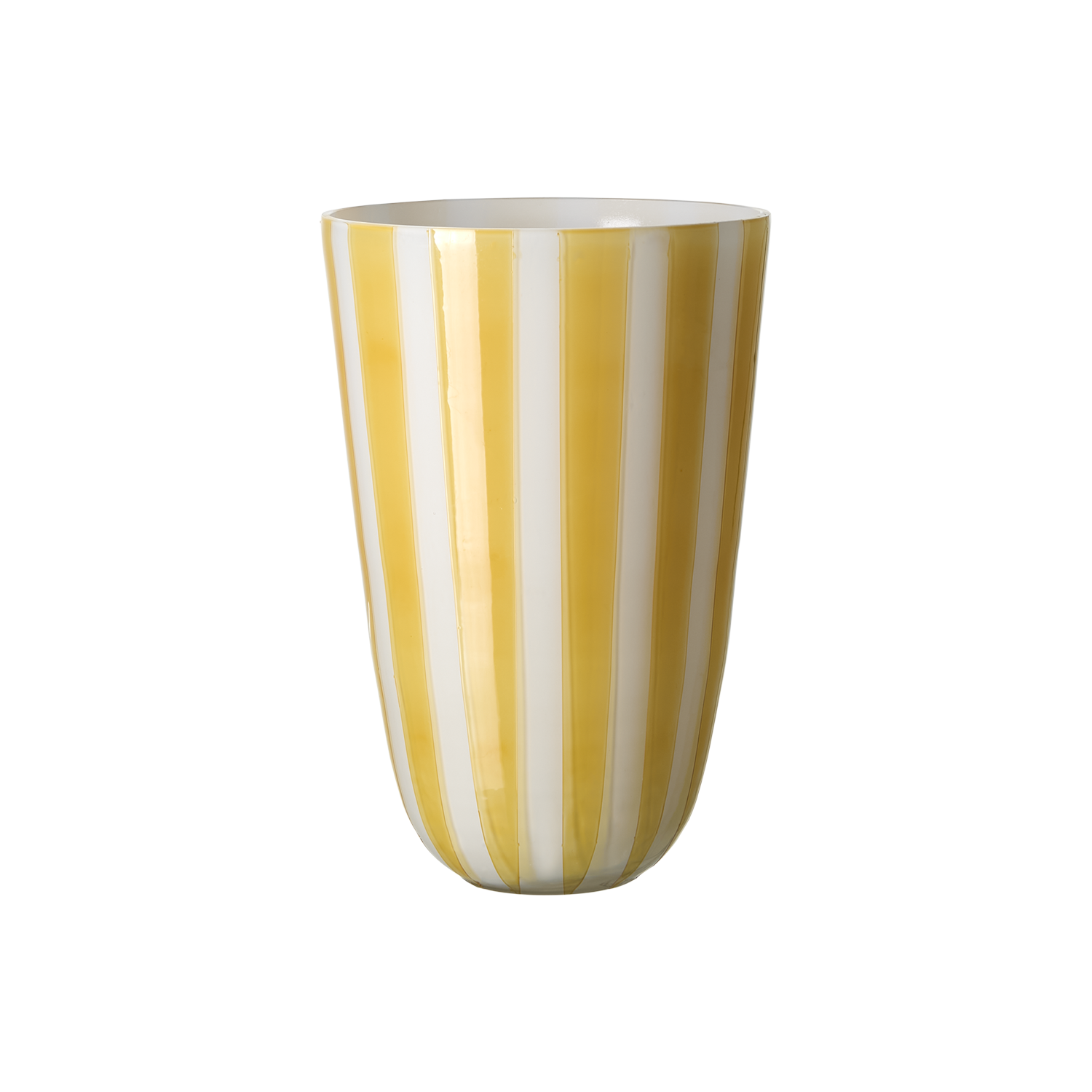 Circus vase gul & hvid