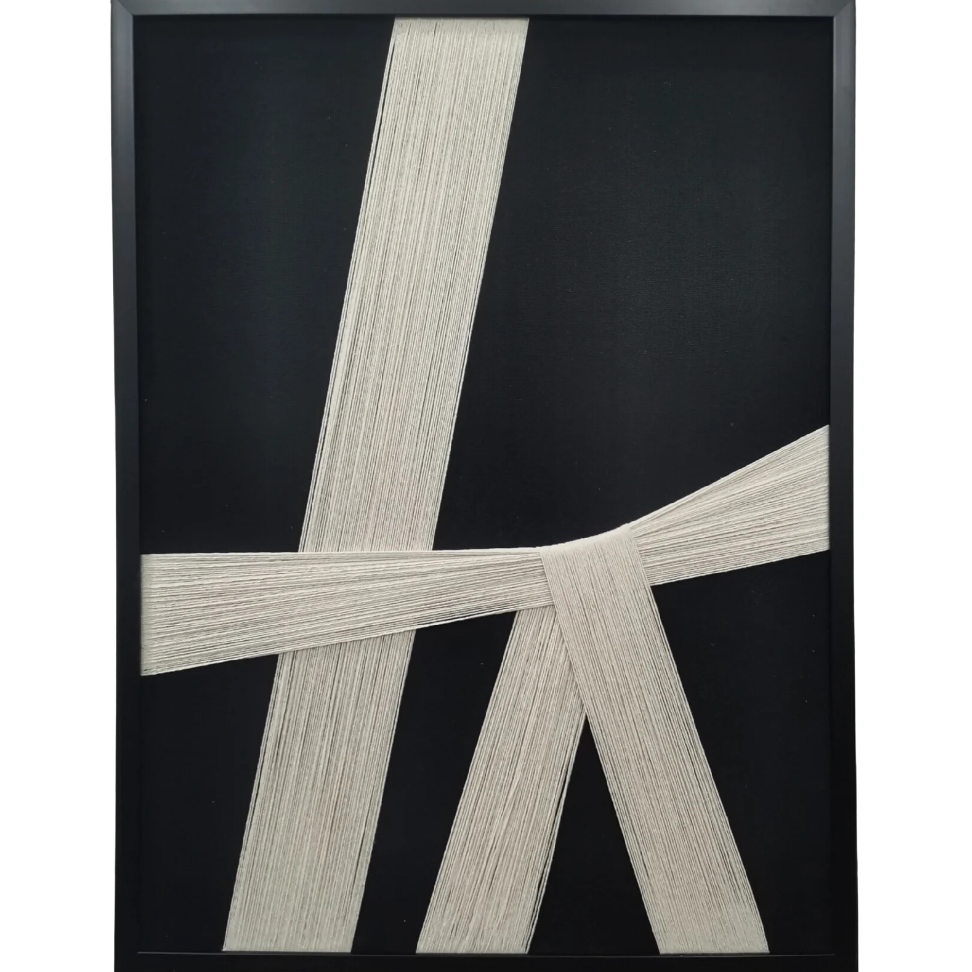 Tavla trådkonst beige/svart 80X60