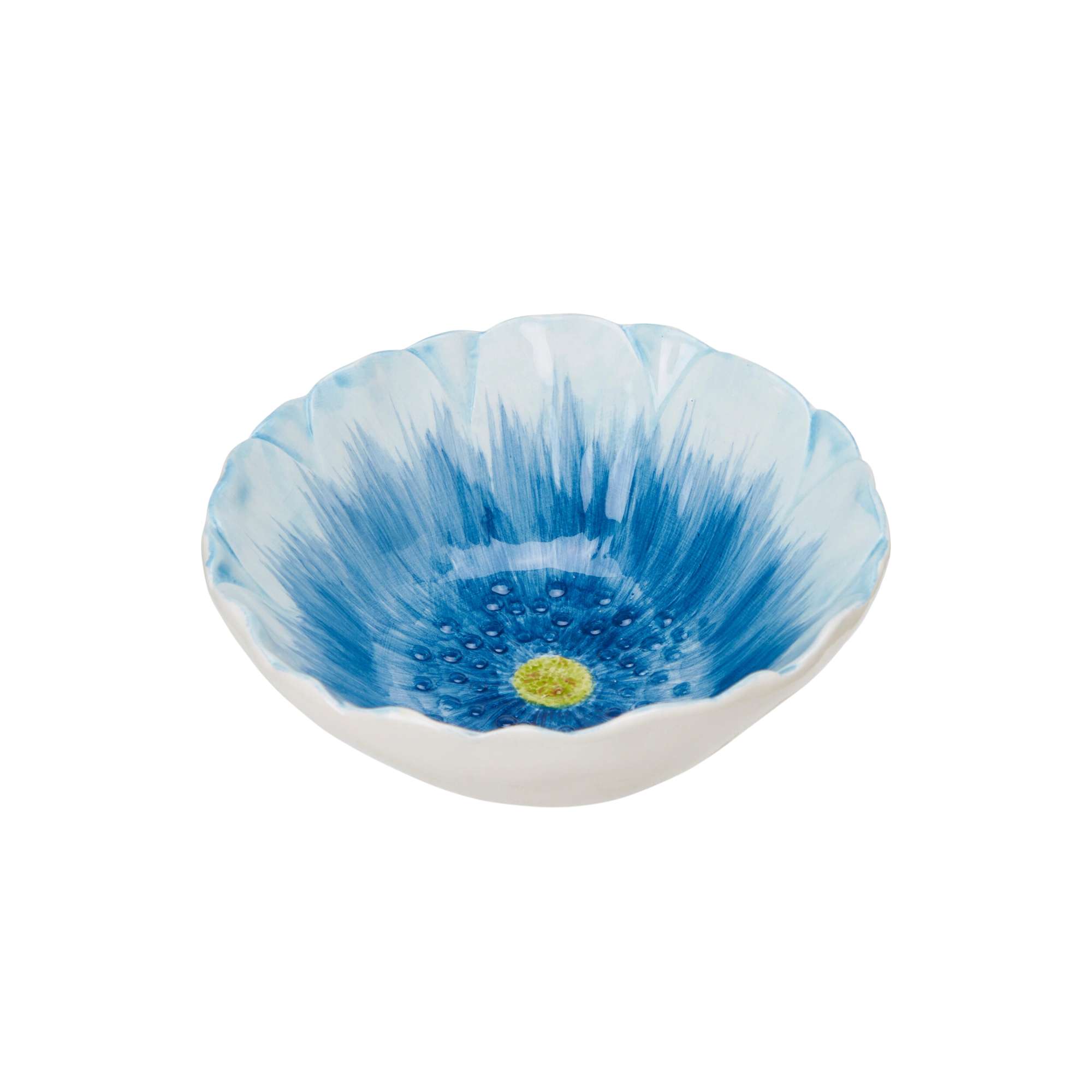 Skål Blomma Blå