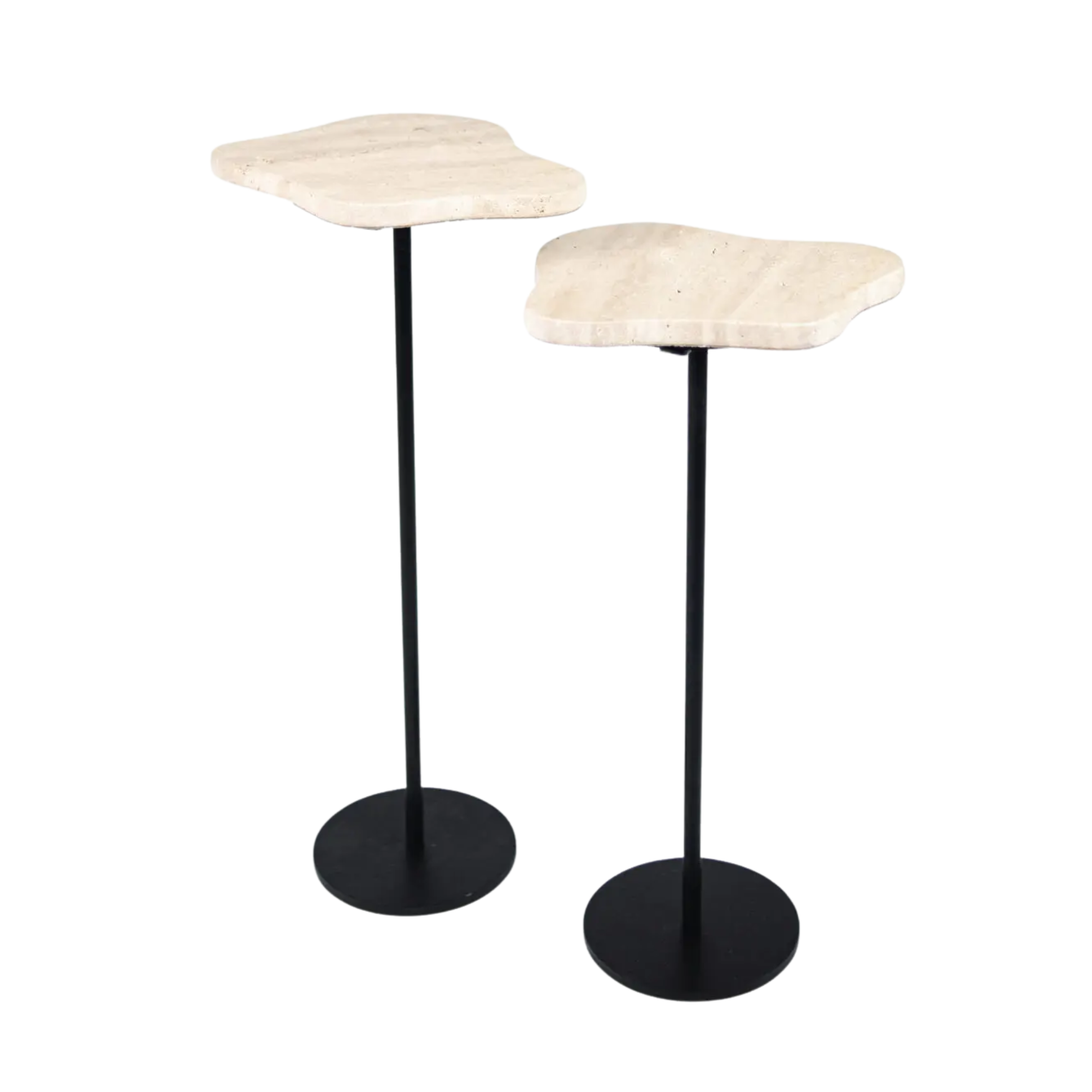 Milo Titanium Travertinbord 2-pack