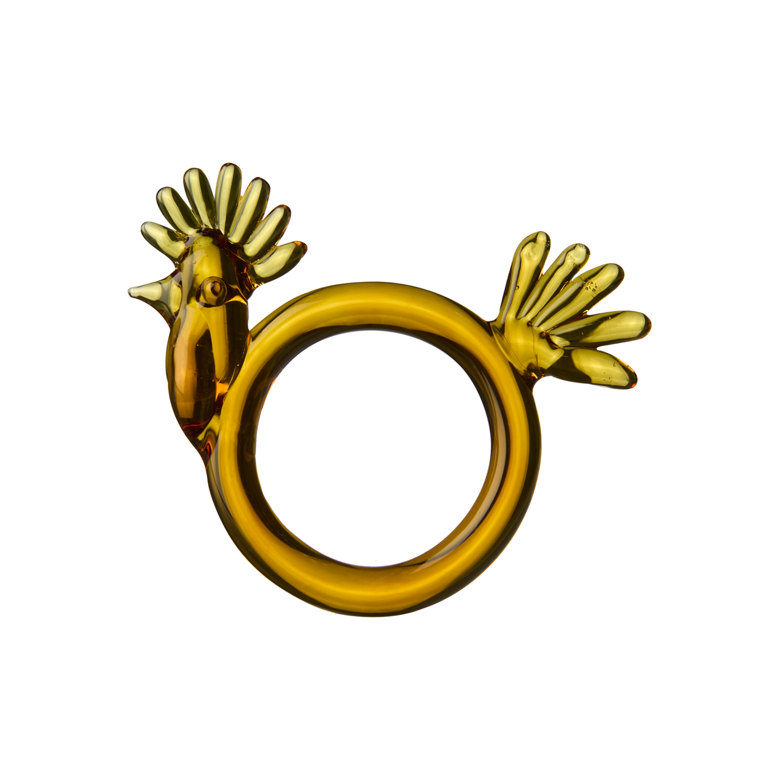 Servettring i Glas, gul, set om 8 - Carina