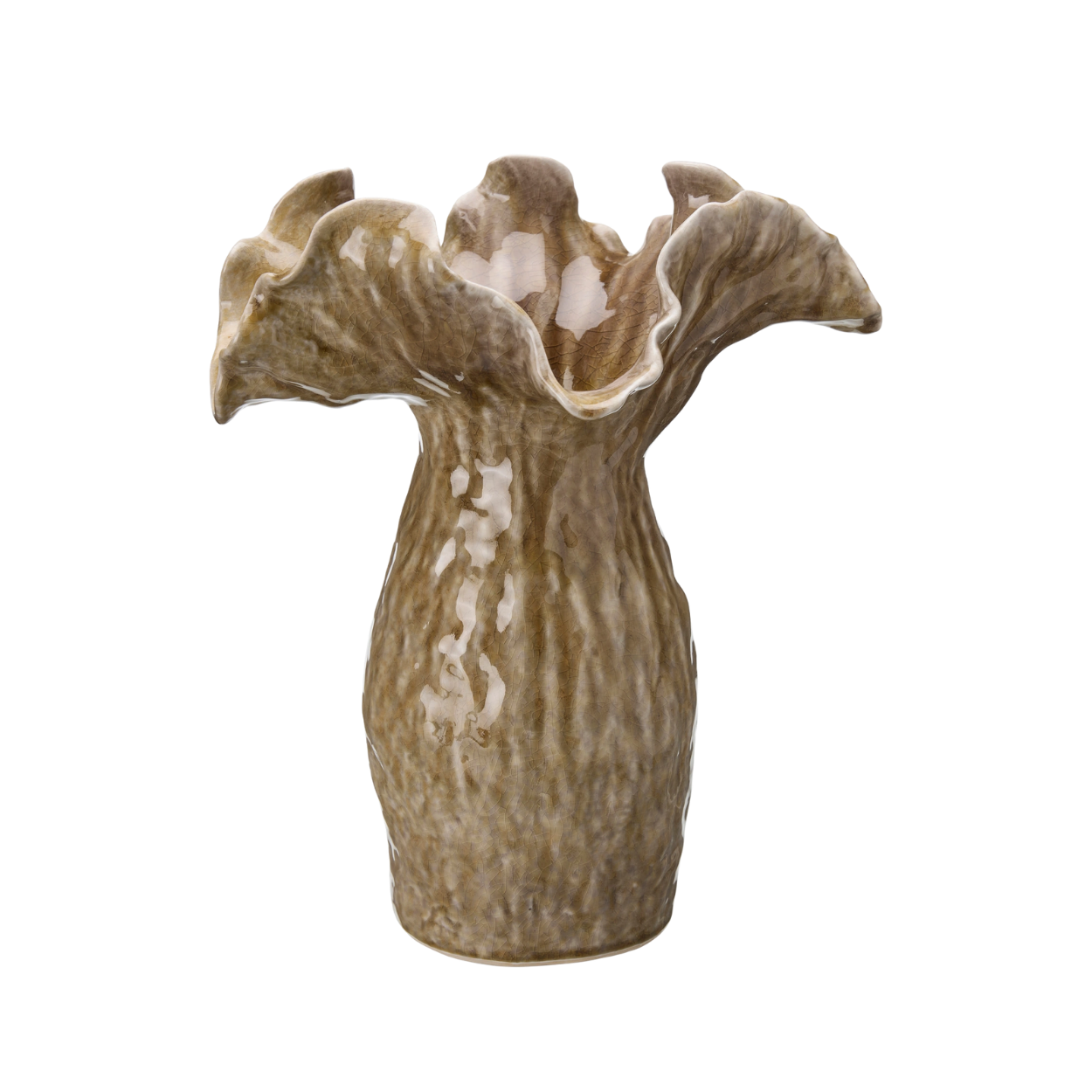 Organisk Vas i Stengods Beige - Marianne