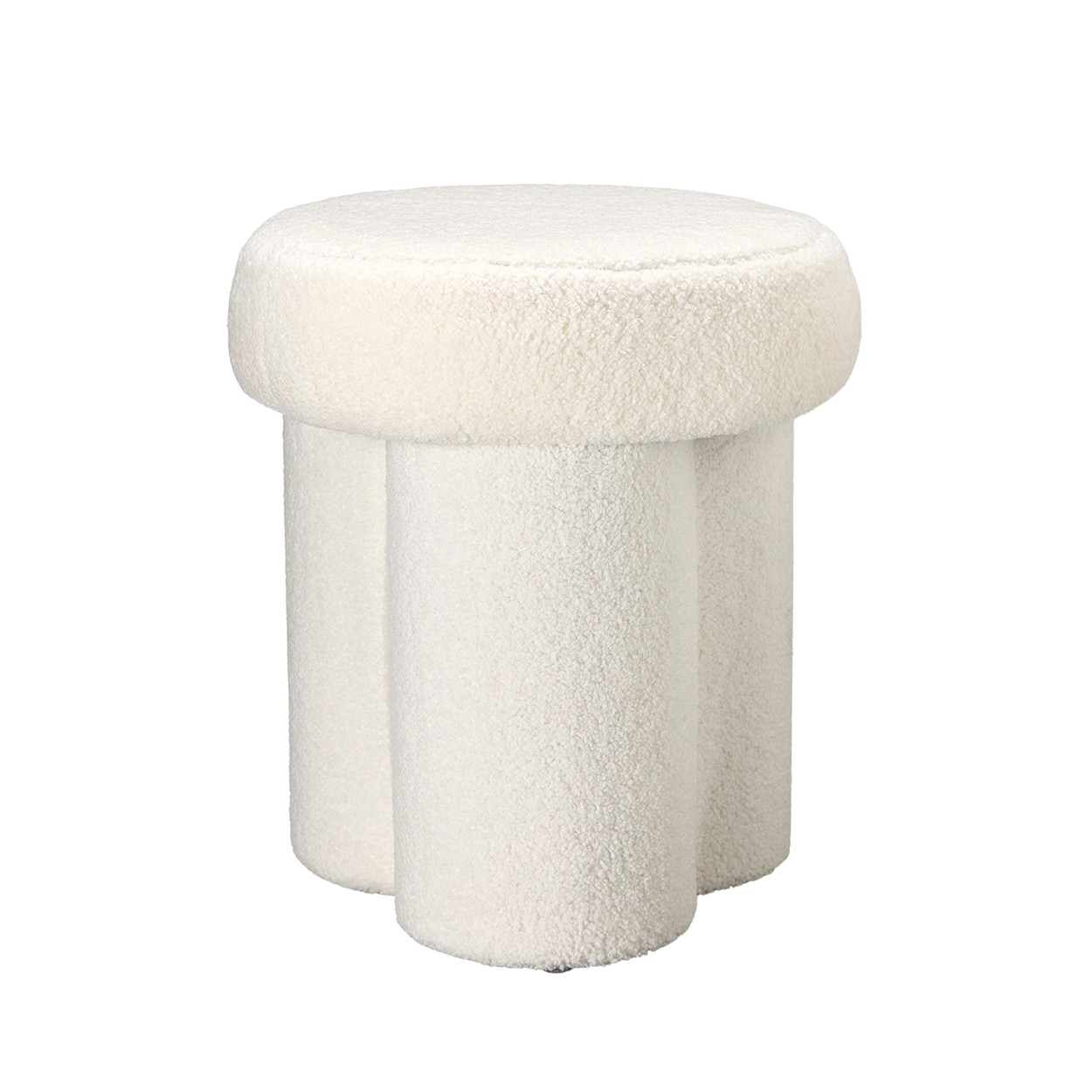 Modern Sittpuff i mjuk Teddy - Anais