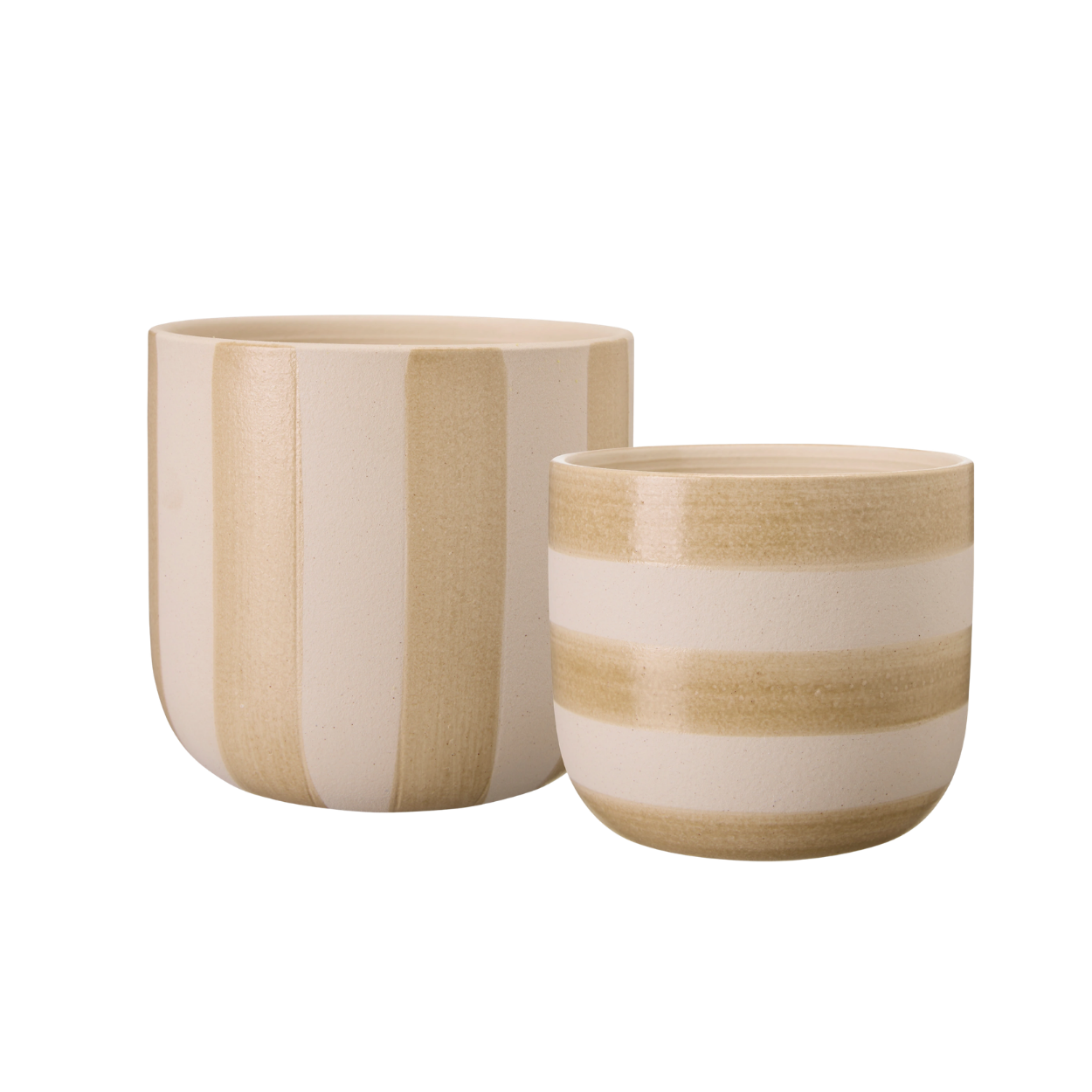 Charmiga Krukor i Stengods Beige/Vit - Sanna