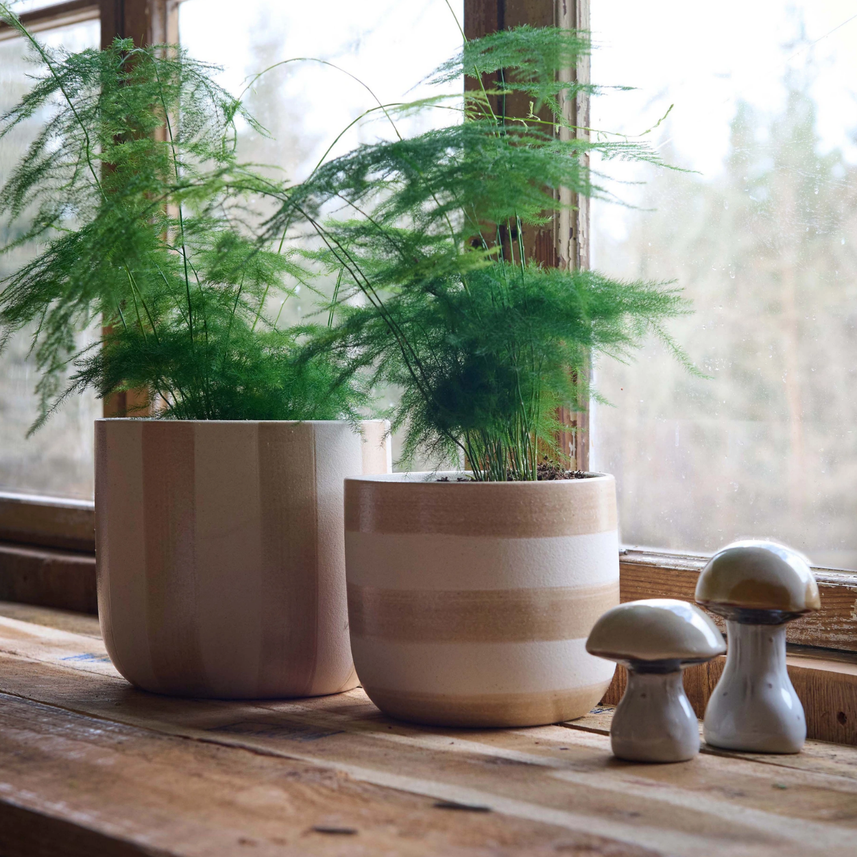 Charmiga Krukor i Stengods Beige/Vit - Sanna - Bild 2